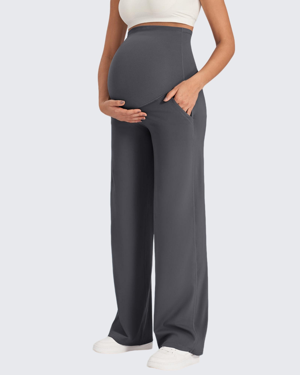 G4Free - EverGoing Maternity Stretch Wide Leg Pants -GF24J289CA-S
