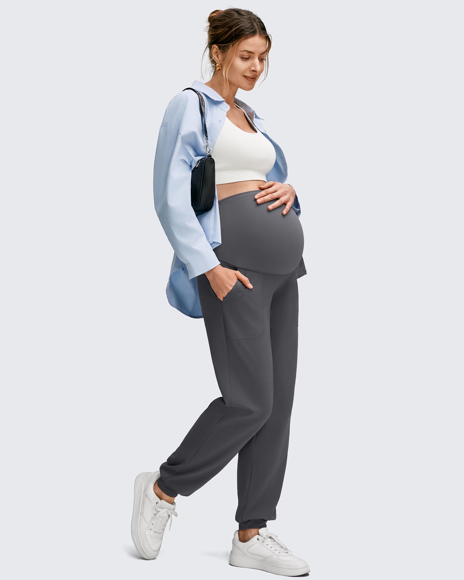 G4Free - EverGoing Maternity Workout Over The Belly Joggers -GF25DY616AF-XS