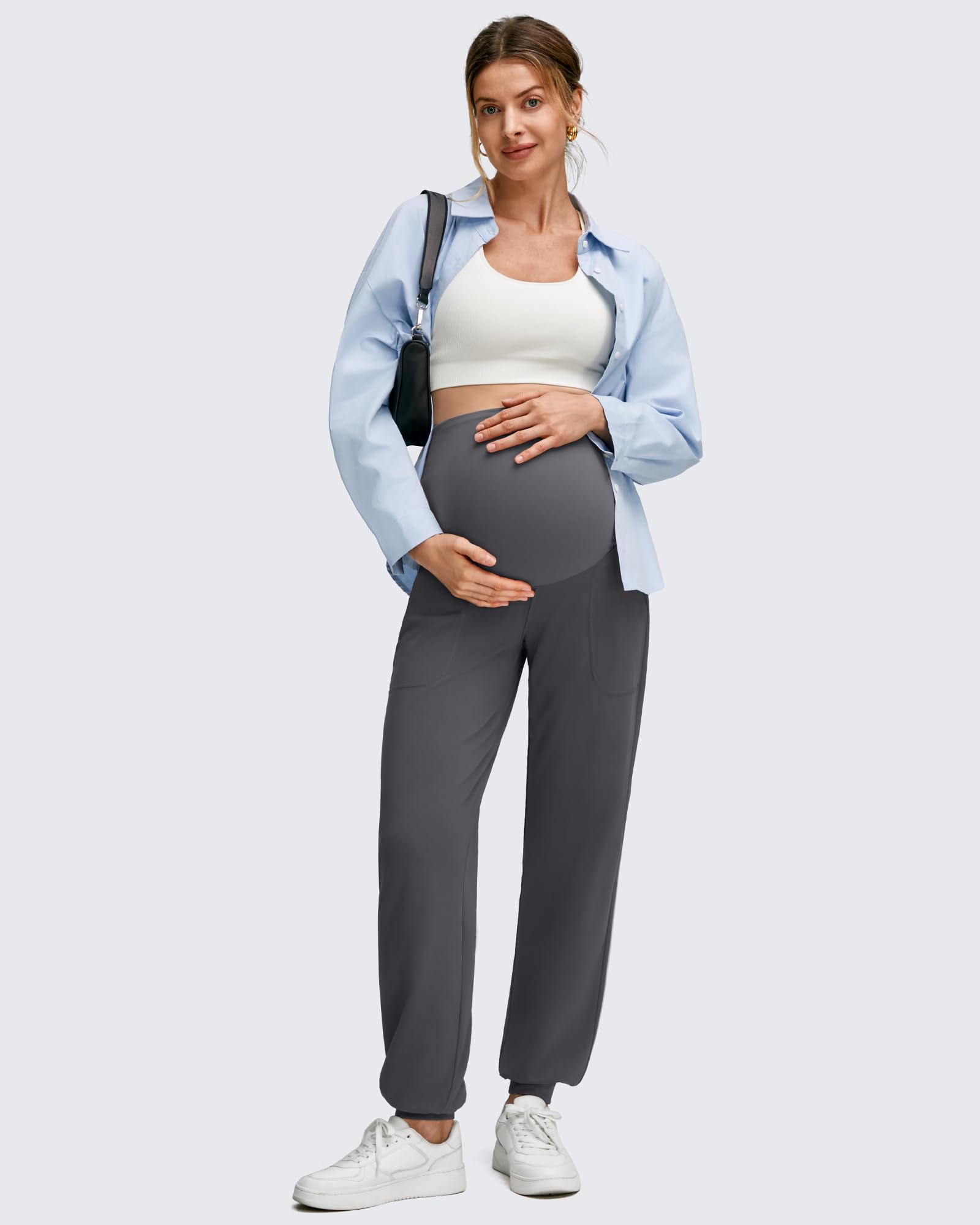 G4Free - EverGoing Maternity Workout Over The Belly Joggers -GF25DY616AF-XS