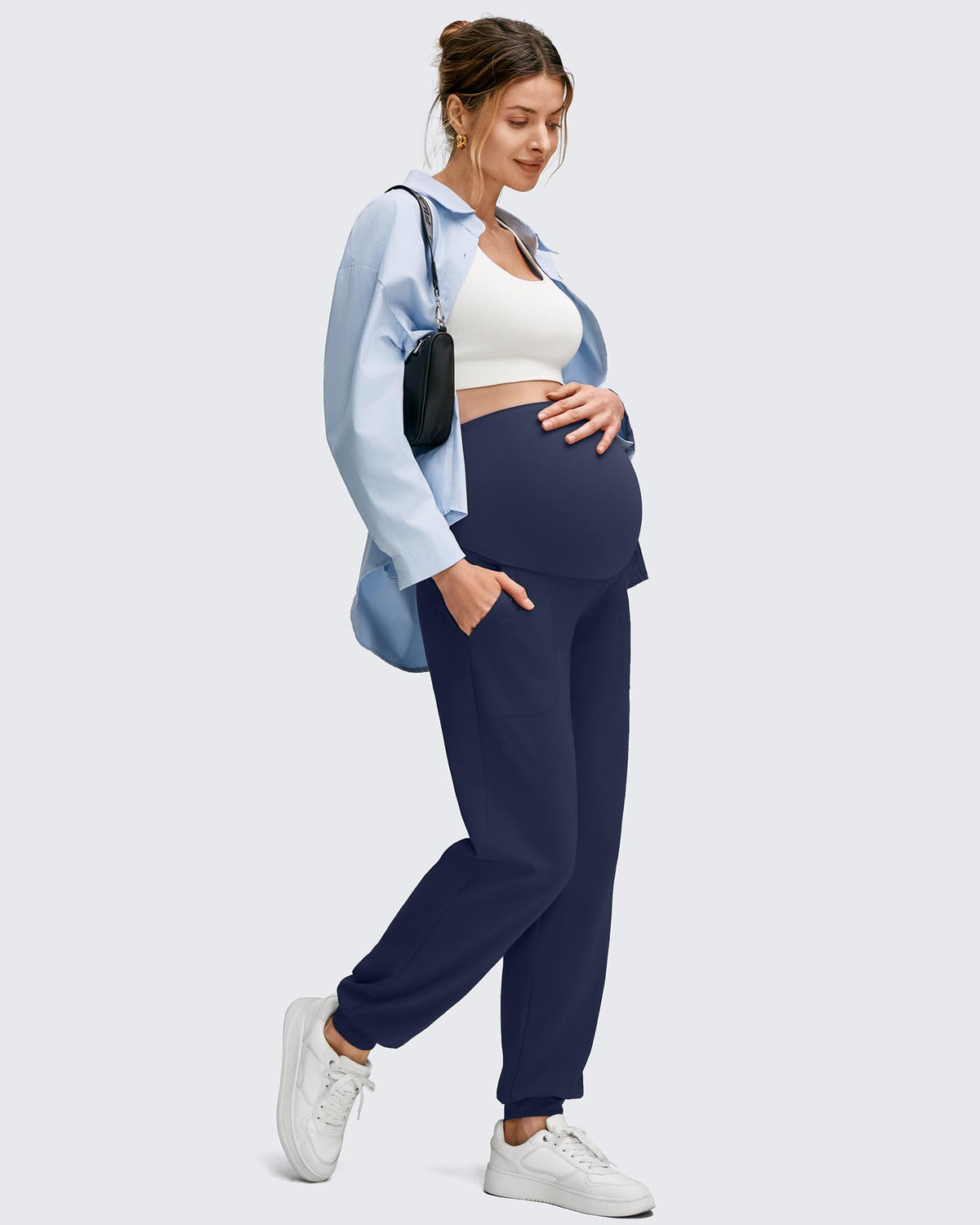 G4Free - EverGoing Maternity Workout Over The Belly Joggers -GF25DY616AF-XS