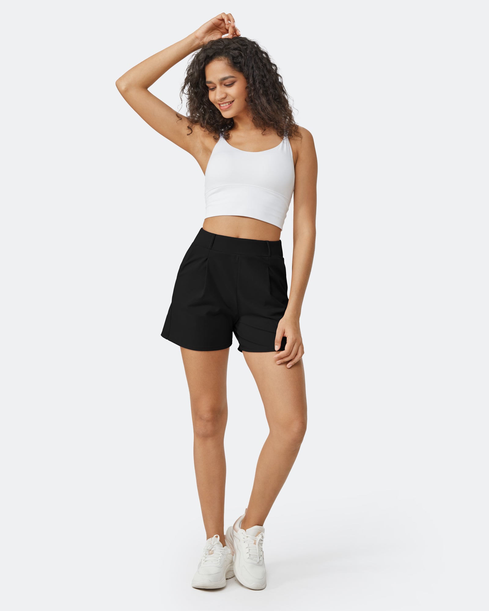 G4Free - EverGoing Pleated Casual Dress Shorts with Belt Loops -GF24E200AF-XS