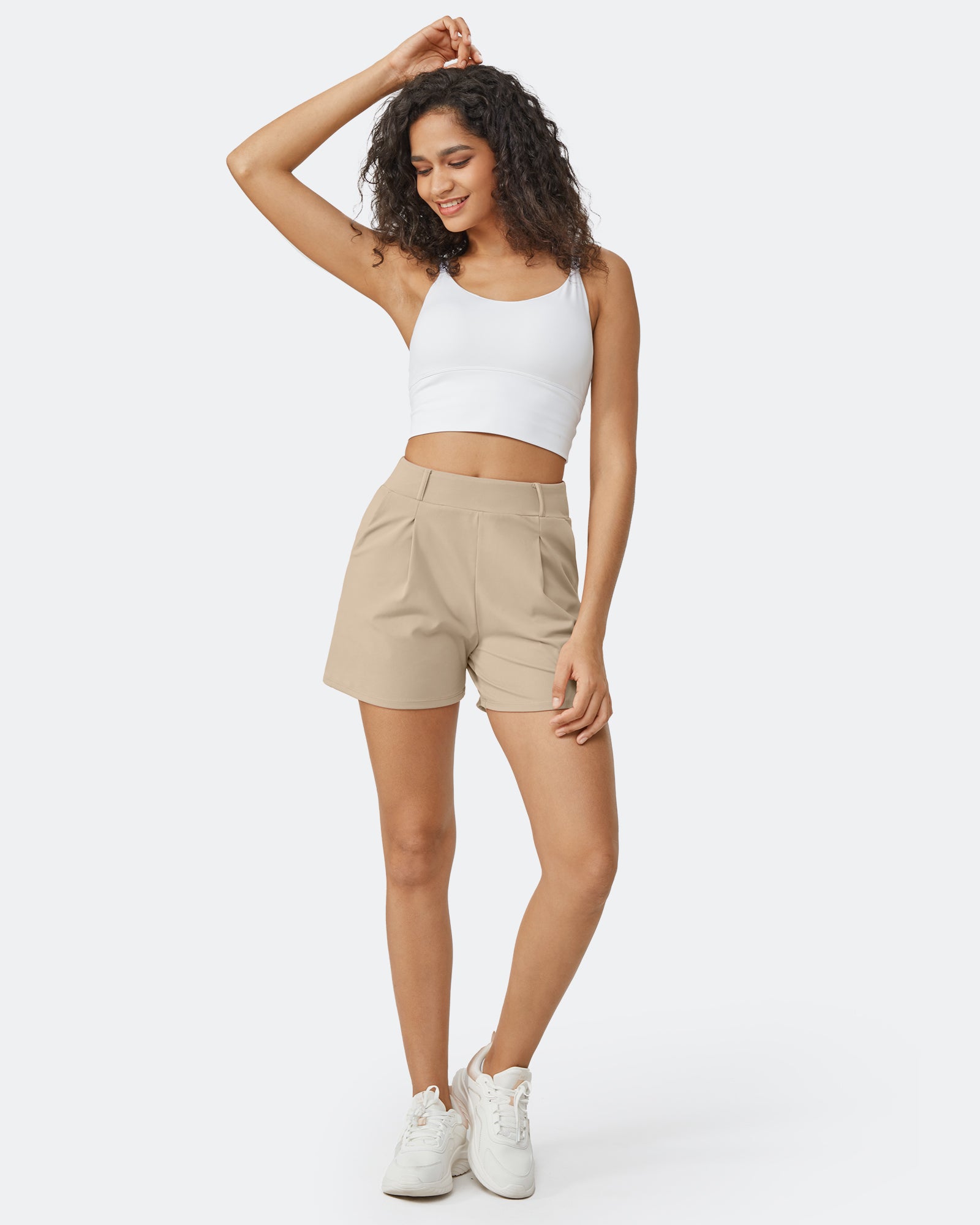 G4Free - EverGoing Pleated Casual Dress Shorts with Belt Loops -GF24E200AF-XS