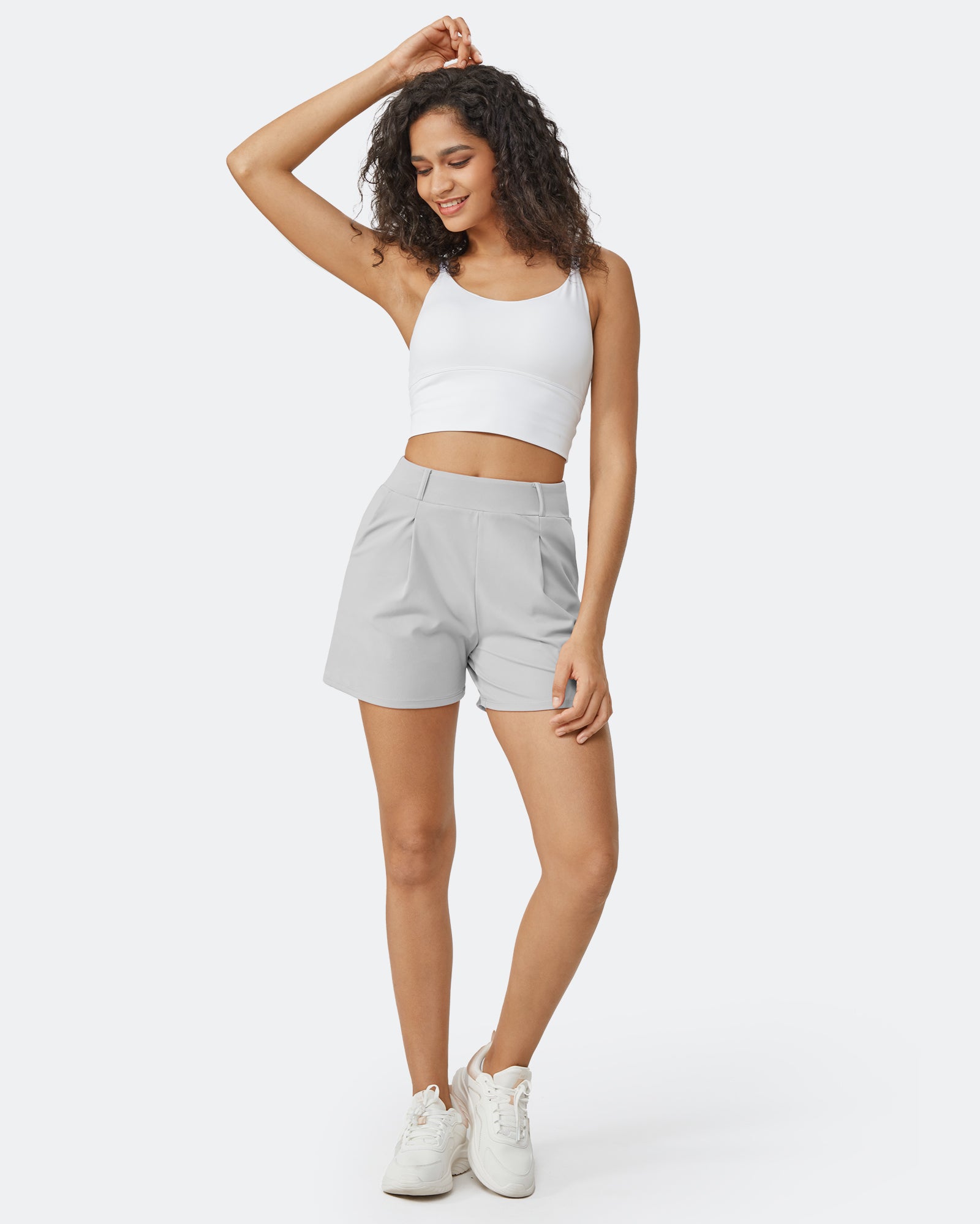 G4Free - EverGoing Pleated Casual Dress Shorts with Belt Loops -GF24E200AF-XS