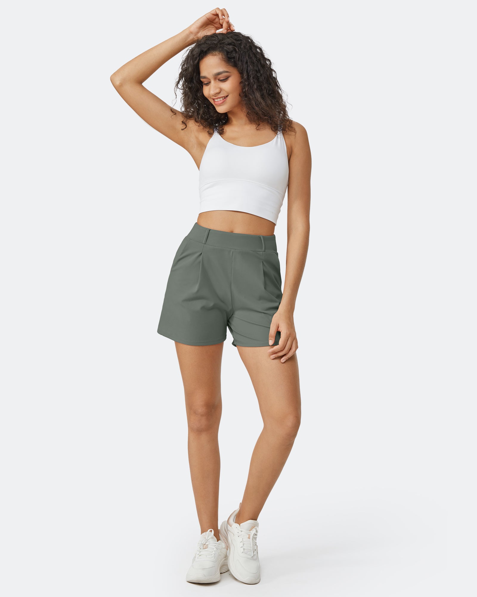 G4Free - EverGoing Pleated Casual Dress Shorts with Belt Loops -GF24E200AF-XS