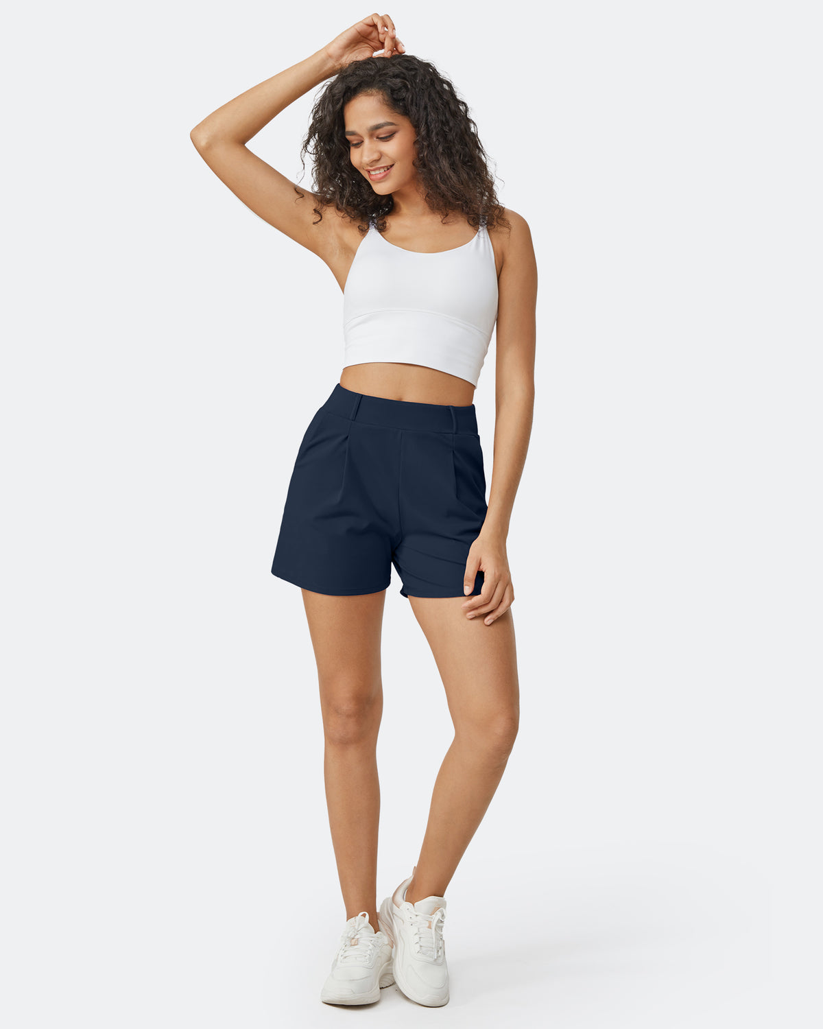 G4Free - EverGoing Pleated Casual Dress Shorts with Belt Loops -GF24E200AF-XS