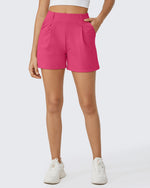 G4Free - EverGoing Pleated Casual Dress Shorts with Belt Loops -GF24E200AF-XS