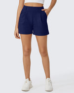 G4Free - EverGoing Pleated Casual Dress Shorts with Belt Loops -GF24E200CF-XS