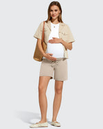 G4Free - EverGoing Pockets Drawstring Over The Belly Pregnancy Shorts -GF26EY797A001A-S