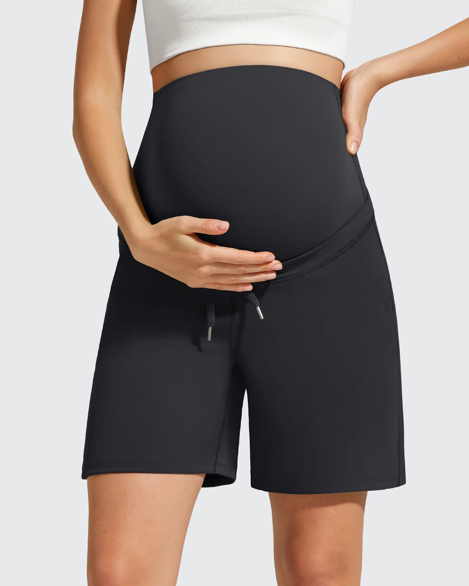 G4Free - EverGoing Pockets Drawstring Over The Belly Pregnancy Shorts -GF26EY797A001A-S