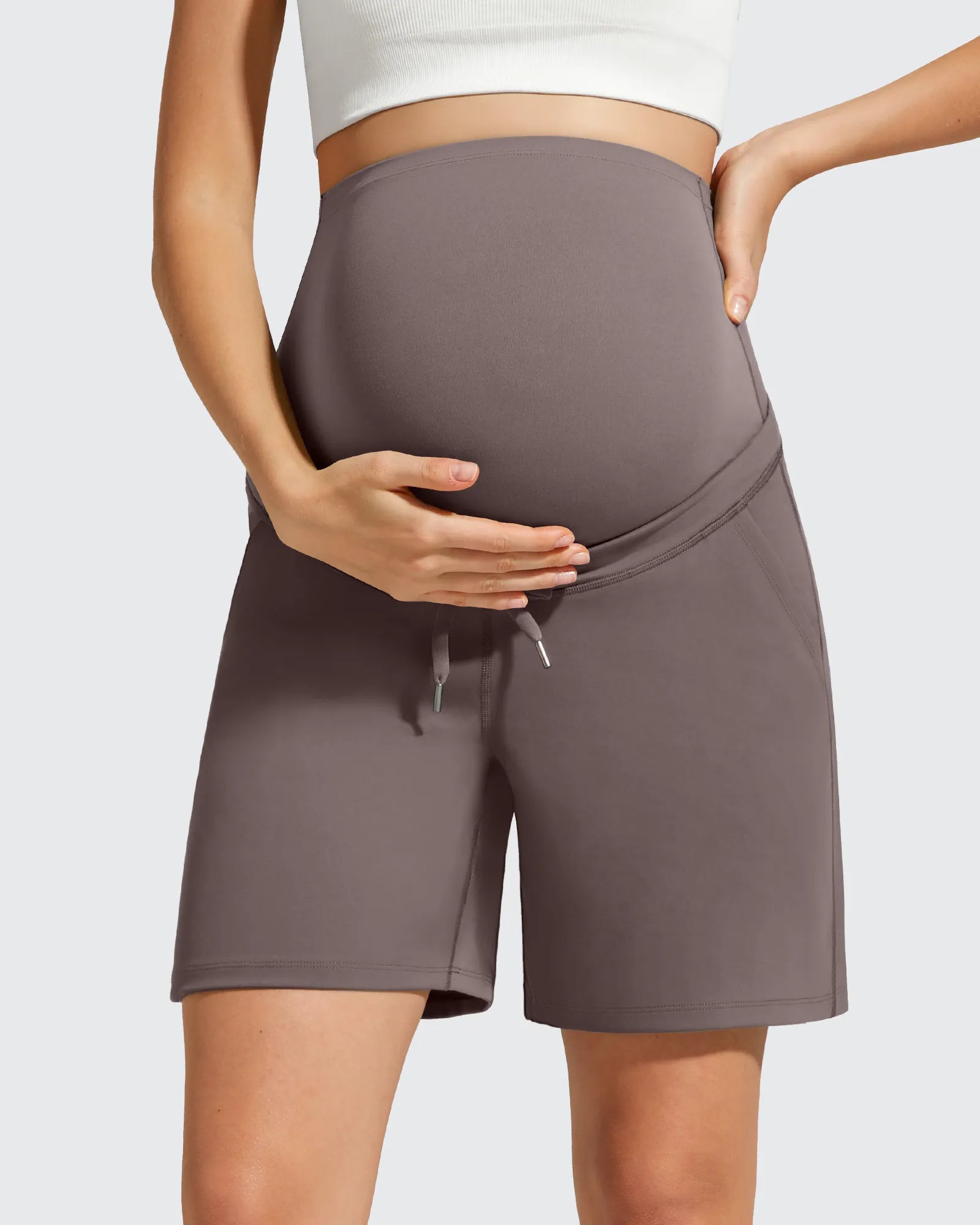 G4Free - EverGoing Pockets Drawstring Over The Belly Pregnancy Shorts -GF26EY797A001A-S
