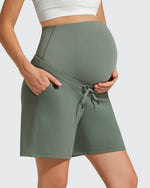 G4Free - EverGoing Pockets Drawstring Over The Belly Pregnancy Shorts -GF26EY797A001A-S