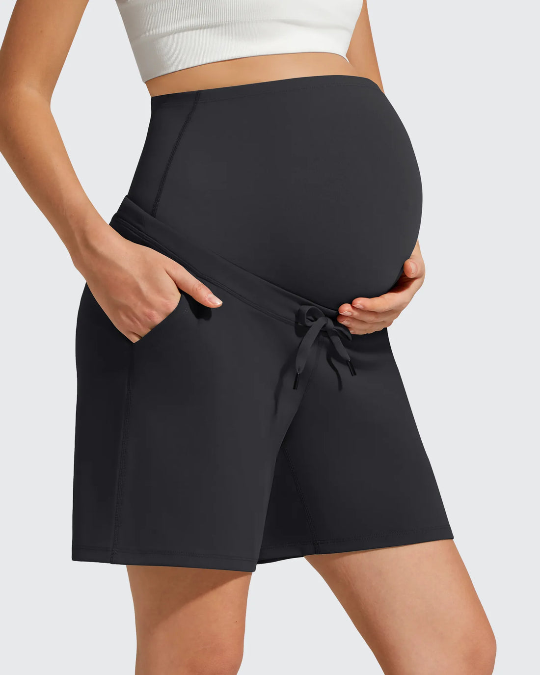 G4Free - EverGoing Pockets Drawstring Over The Belly Pregnancy Shorts -GF26EY797A001A-S
