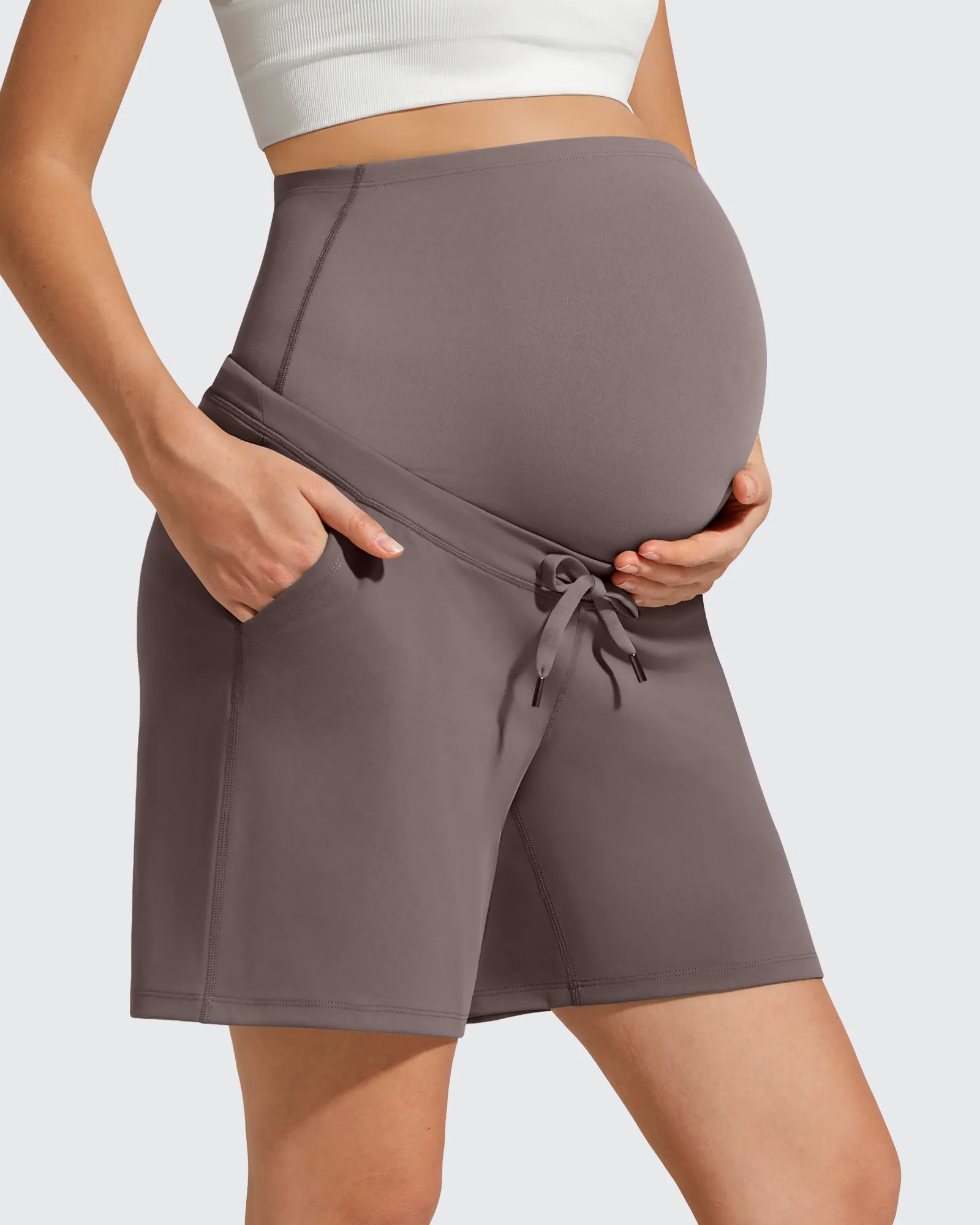 G4Free - EverGoing Pockets Drawstring Over The Belly Pregnancy Shorts -GF26EY797A001A-S