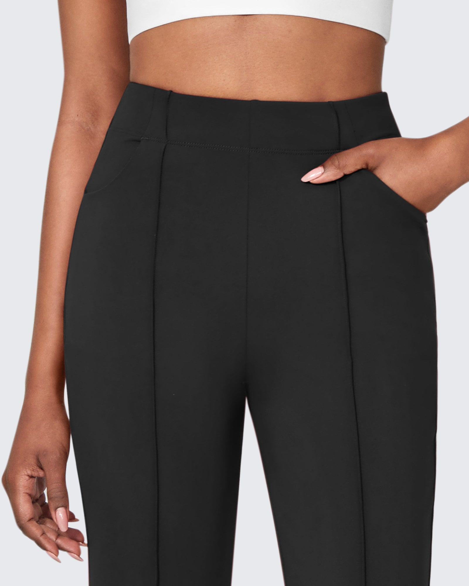 G4Free - EverGoing Stretch Mid-Waist Flare Business Casual Pants -GF24A212AA-S
