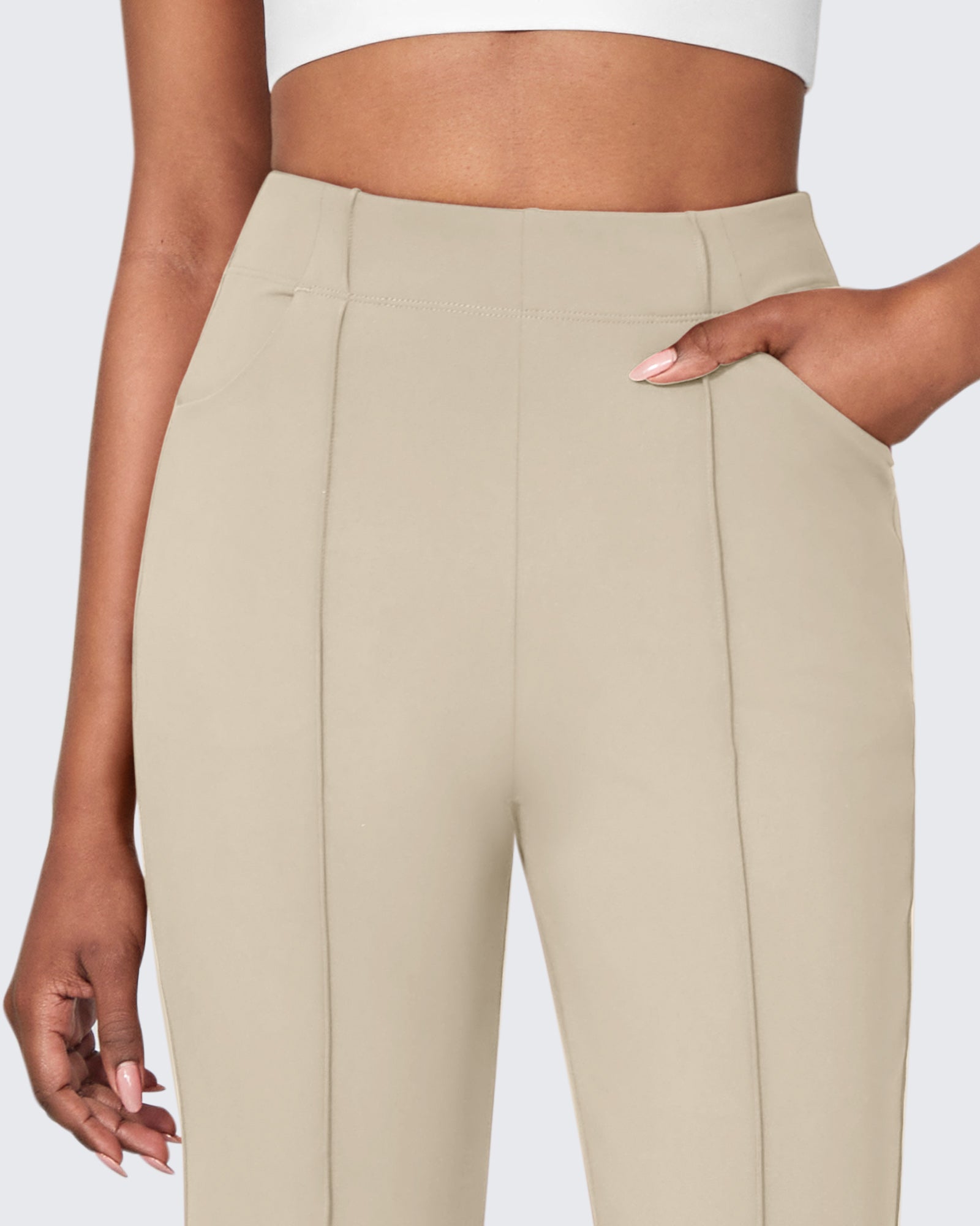 G4Free - EverGoing Stretch Mid-Waist Flare Business Casual Pants -GF24A212AA-S