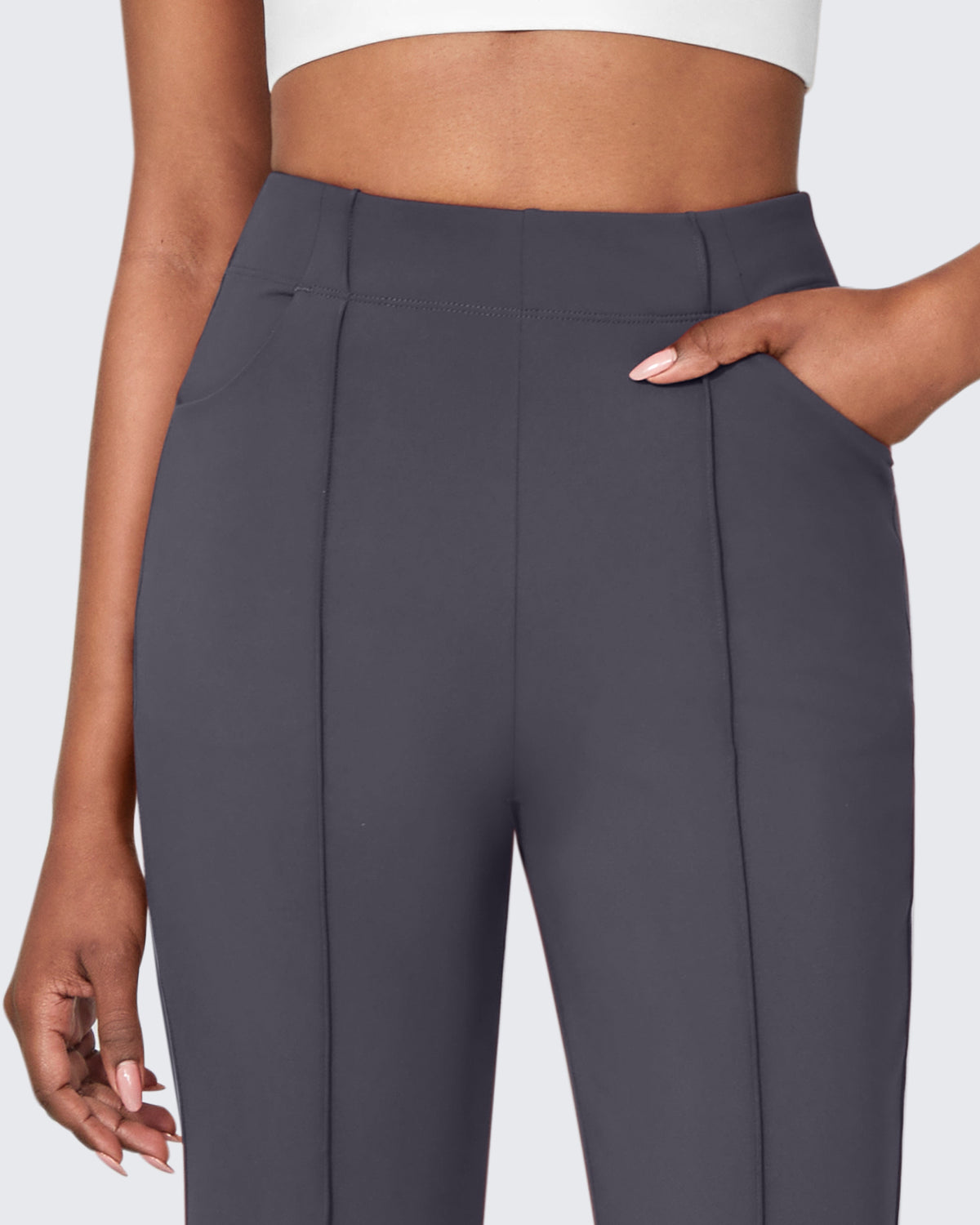 G4Free - EverGoing Stretch Mid-Waist Flare Business Casual Pants -GF24A212AA-S