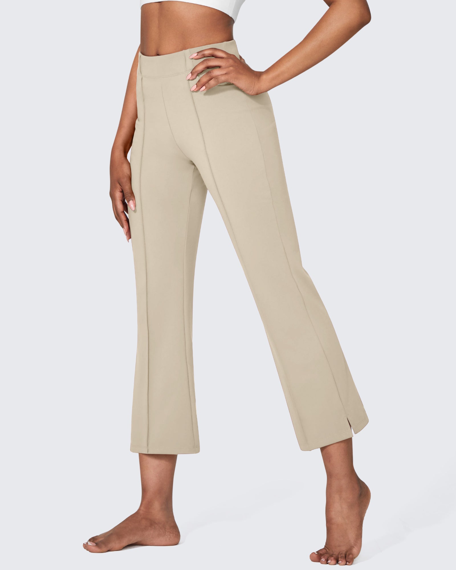 G4Free - EverGoing Stretch Mid-Waist Flare Business Casual Pants -GF24A212CA-S