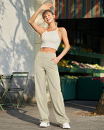G4Free - EverGoing V Waist Wide Leg Pants Casual Yoga 33'' -GF23D171CA-S