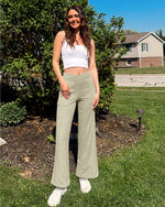 G4Free - EverGoing V Waist Wide Leg Pants Casual Yoga 33'' -GF23D171CA-S
