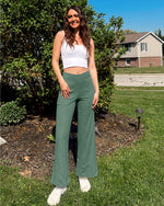 G4Free - EverGoing V Waist Wide Leg Pants Casual Yoga 33'' -GF23D171CA-S
