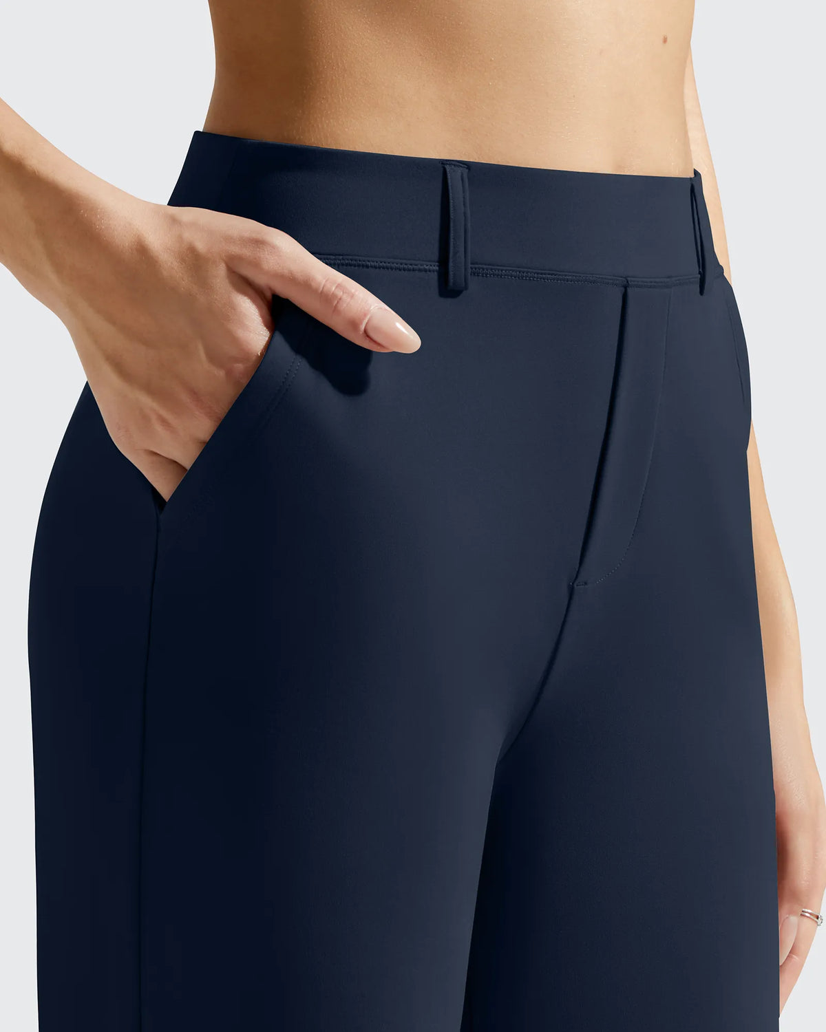G4Free - EverGoing Wide Leg  Belt Loops High-Waist Dress Pants -GF26J801A001A-S