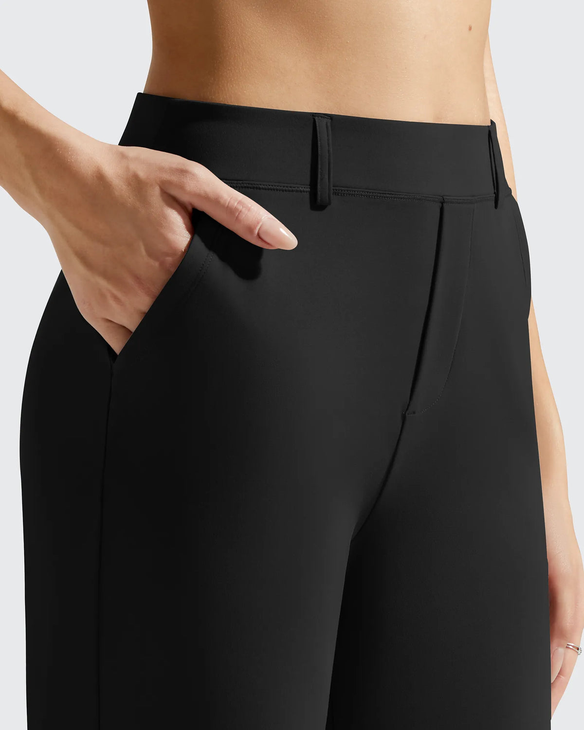 G4Free - EverGoing Wide Leg  Belt Loops High-Waist Dress Pants -GF26J801A001A-S