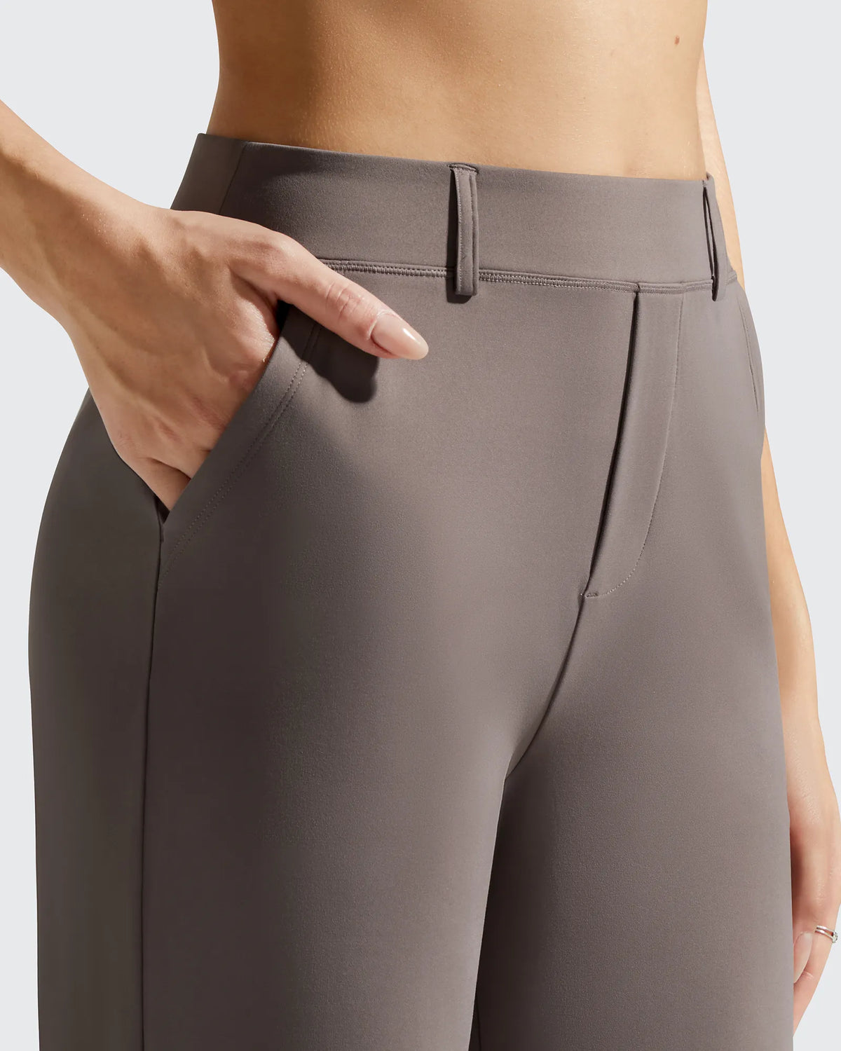 G4Free - EverGoing Wide Leg  Belt Loops High-Waist Dress Pants -GF26J801A001A-S