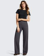 G4Free - EverGoing Wide Leg  Belt Loops High-Waist Dress Pants -GF26J801A001A-S
