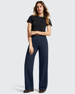 G4Free - EverGoing Wide Leg  Belt Loops High-Waist Dress Pants -GF26J801A001A-S