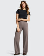 G4Free - EverGoing Wide Leg  Belt Loops High-Waist Dress Pants -GF26J801A001A-S
