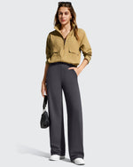 G4Free - EverGoing Wide Leg  Belt Loops High-Waist Dress Pants -GF26J801A001A-S