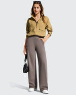 G4Free - EverGoing Wide Leg  Belt Loops High-Waist Dress Pants -GF26J801A001A-S