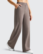 G4Free - EverGoing Wide Leg  Belt Loops High-Waist Dress Pants -GF26J801C007A-S