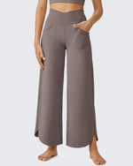 G4Free - EverGoing Wide Leg Cross High-Waist Capri Pants Tall -GF24J196CA-S