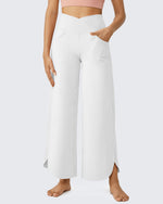G4Free - EverGoing Wide Leg Cross High-Waist Capri Pants Tall -GF24J196FA-S