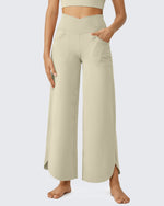 G4Free - EverGoing Wide Leg Cross High-Waist Capri Pants Tall -GF24J196JA-S