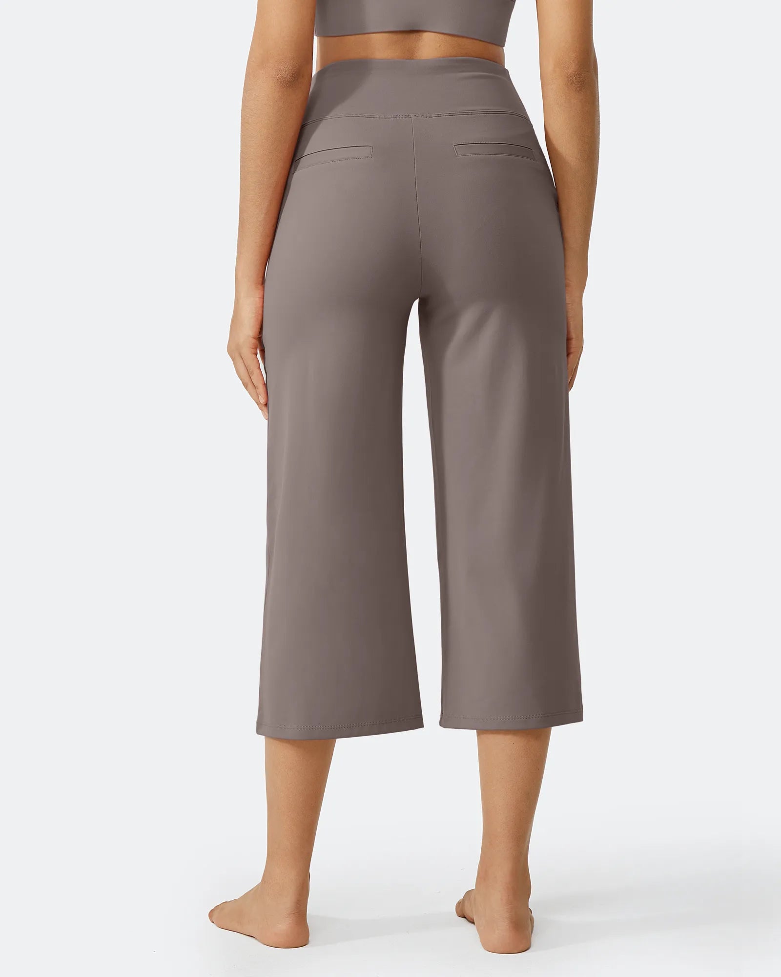 G4Free - EverGoing Wide Leg High-Waist Casual Capri Pants -GF24J197AA-S