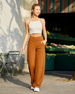 G4Free - EverGoing Wide Leg High-Waist Casual Pants Petite -GF23D170AF-XS