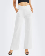 G4Free - EverGoing Wide Leg High-Waist Casual Pants Petite -GF23D170AF-XS