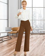 G4Free - EverGoing V Waist Wide Leg Pants Casual Yoga 33'' -GF23D171CA-S