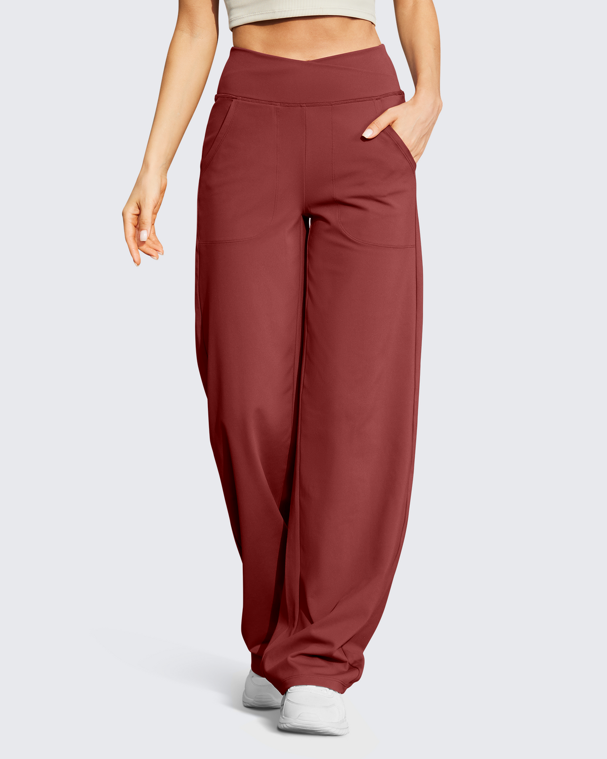 G4Free - EverGoing Wide Leg High-Waist Casual Pants Regular -GF22D061AF-XS