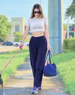 G4Free - EverGoing Wide Leg High-Waist Casual Pants Regular -GF22D061AF-XS
