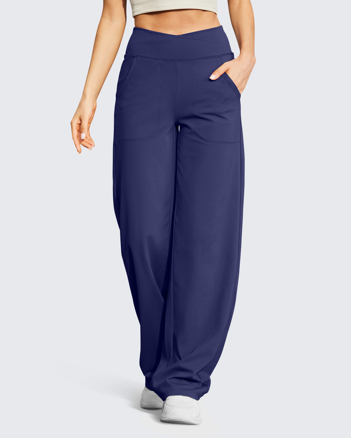 G4Free - EverGoing Wide Leg High-Waist Casual Pants Regular -GF22D061BF-XS