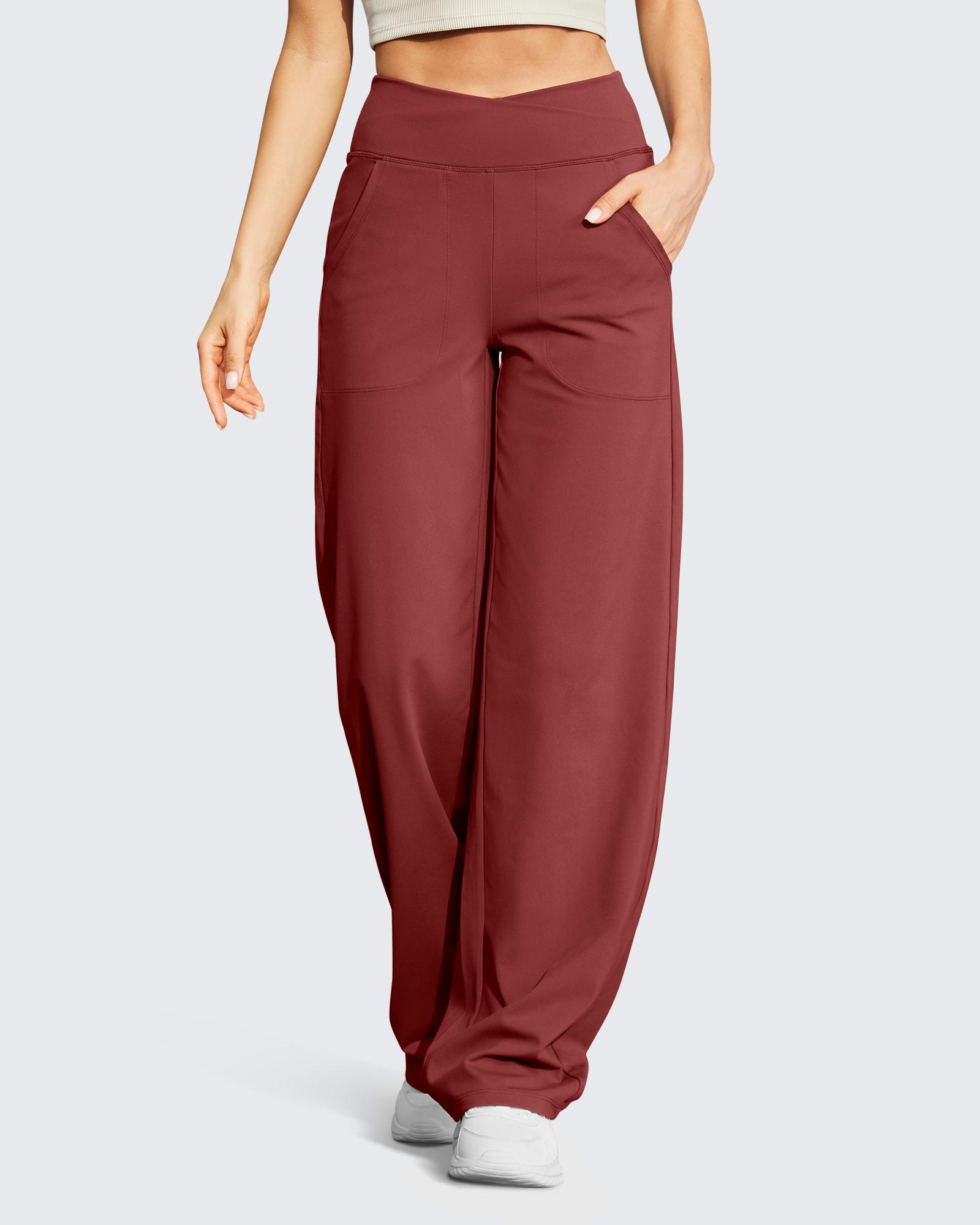G4Free - EverGoing Wide Leg High-Waist Casual Pants Regular -GF22D061AF-XS