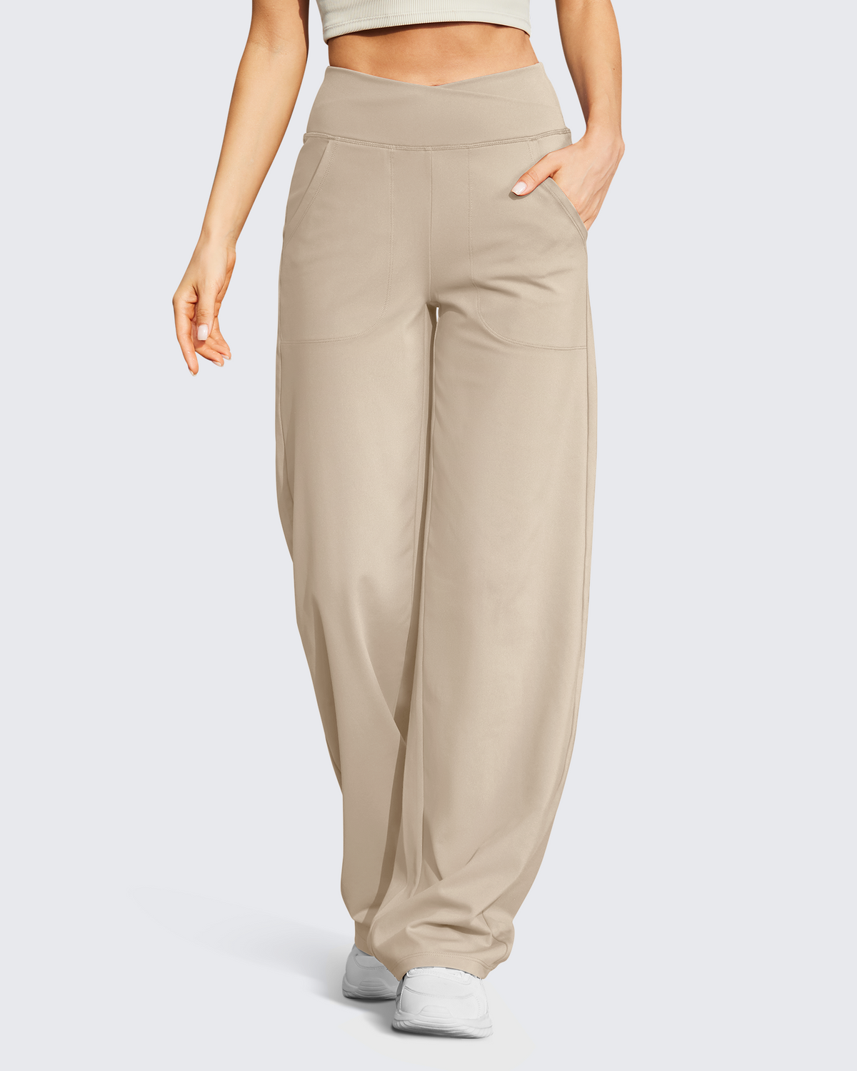 G4Free - EverGoing Wide Leg High-Waist Casual Pants Regular -GF22D061EF-XS