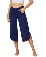 G4Free - EverGoing Wide Leg High-Waist Crossover Capri Pants 21 -GF22J111AF-XS