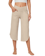 G4Free - EverGoing Wide Leg High-Waist Crossover Capri Pants 21 -GF22J111DF-XS