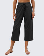 G4Free - EverGoing Wide Leg Mid-Waist Drawstring Capris Pants -GF24J221AA-S