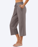 G4Free - EverGoing Wide Leg Mid-Waist Drawstring Capris Pants -GF24J221AA-S