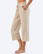 G4Free - EverGoing Wide Leg Mid-Waist Drawstring Capris Pants -GF24J221AA-S